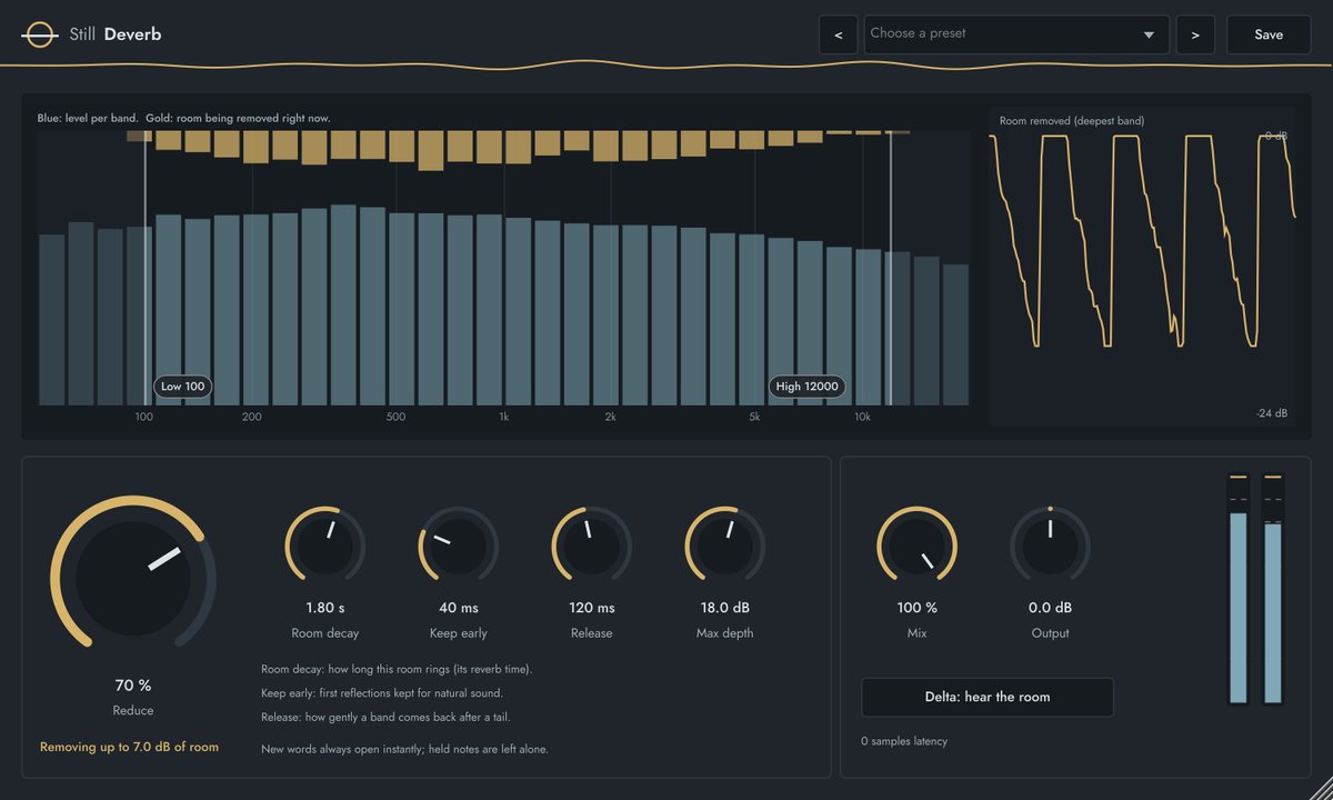 Still Deverb plugin window