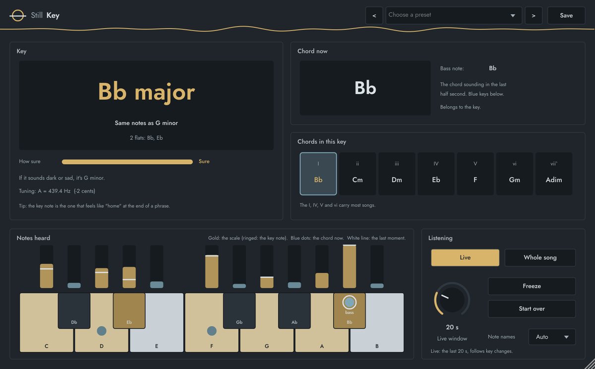 Still Key plugin window