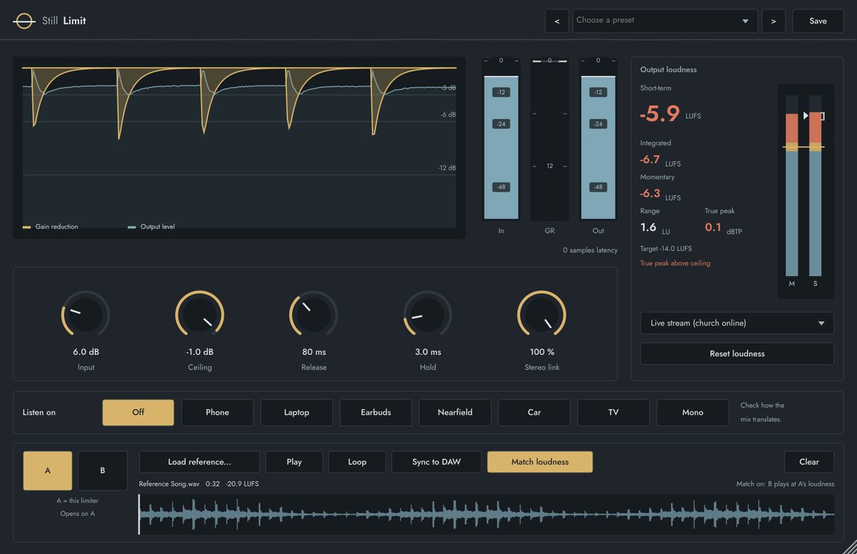 Still Limit plugin window