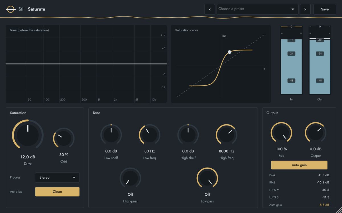Still Saturate plugin window