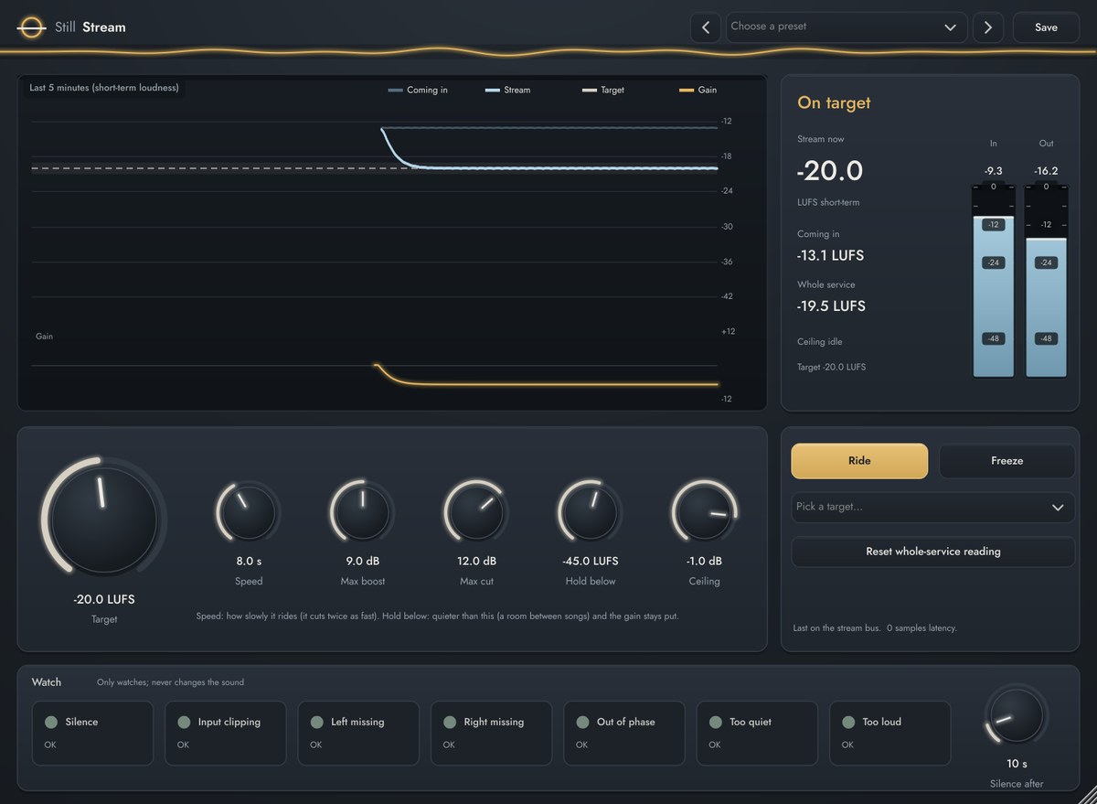 Still Stream plugin window